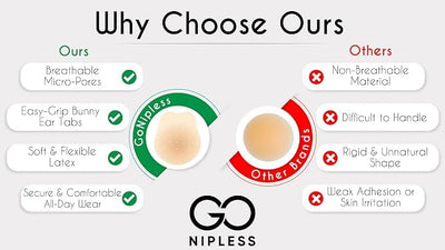 Go Nipless Combo Pack - Lifting and Classic reusable silicone nipple covers